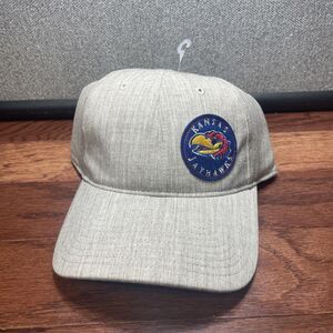 University of Kansas Jayhawks The Game Hook & Loop Patch Logo Hat NWOT